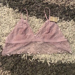 Madewell Longline Bralette Smokylilac size L NWT